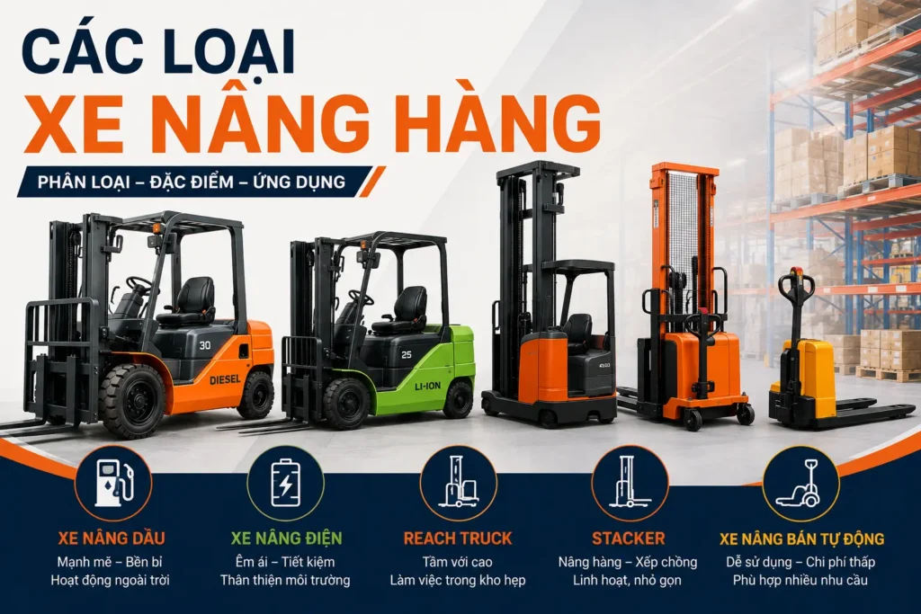 Cac loai xe nang hang pho bien