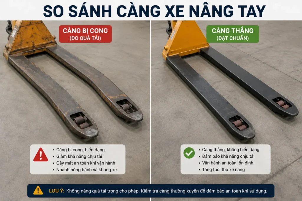So sanh cang xe nang tay