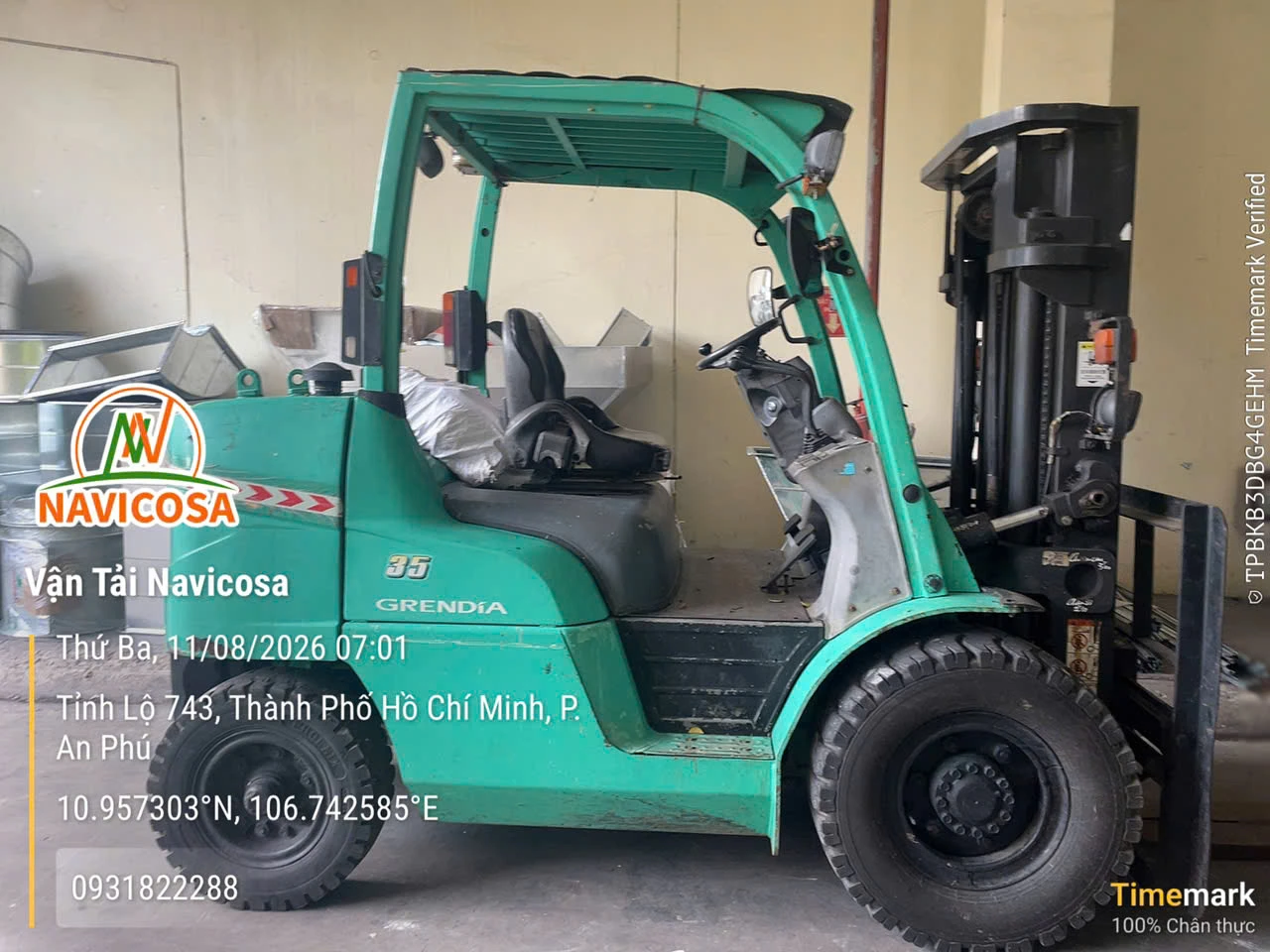 Cho thuê xe nâng dầu 3 tấn của Navicosa