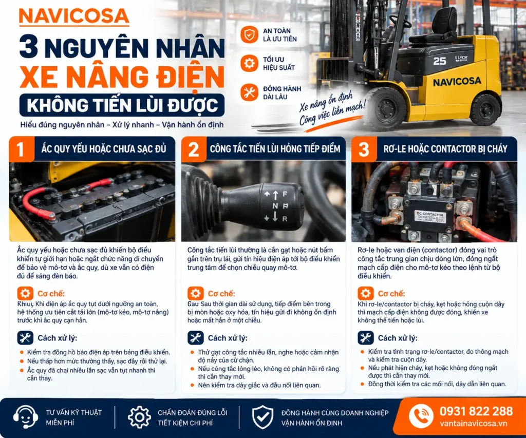 3 nguyen nhan xe nang dien khong tien lui duoc