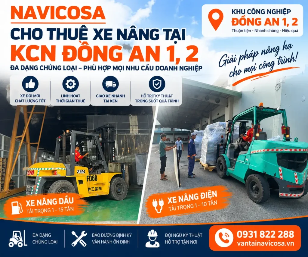 Cac loai xe nang Navicosa cho thue tai KCN Dong An 1, 2